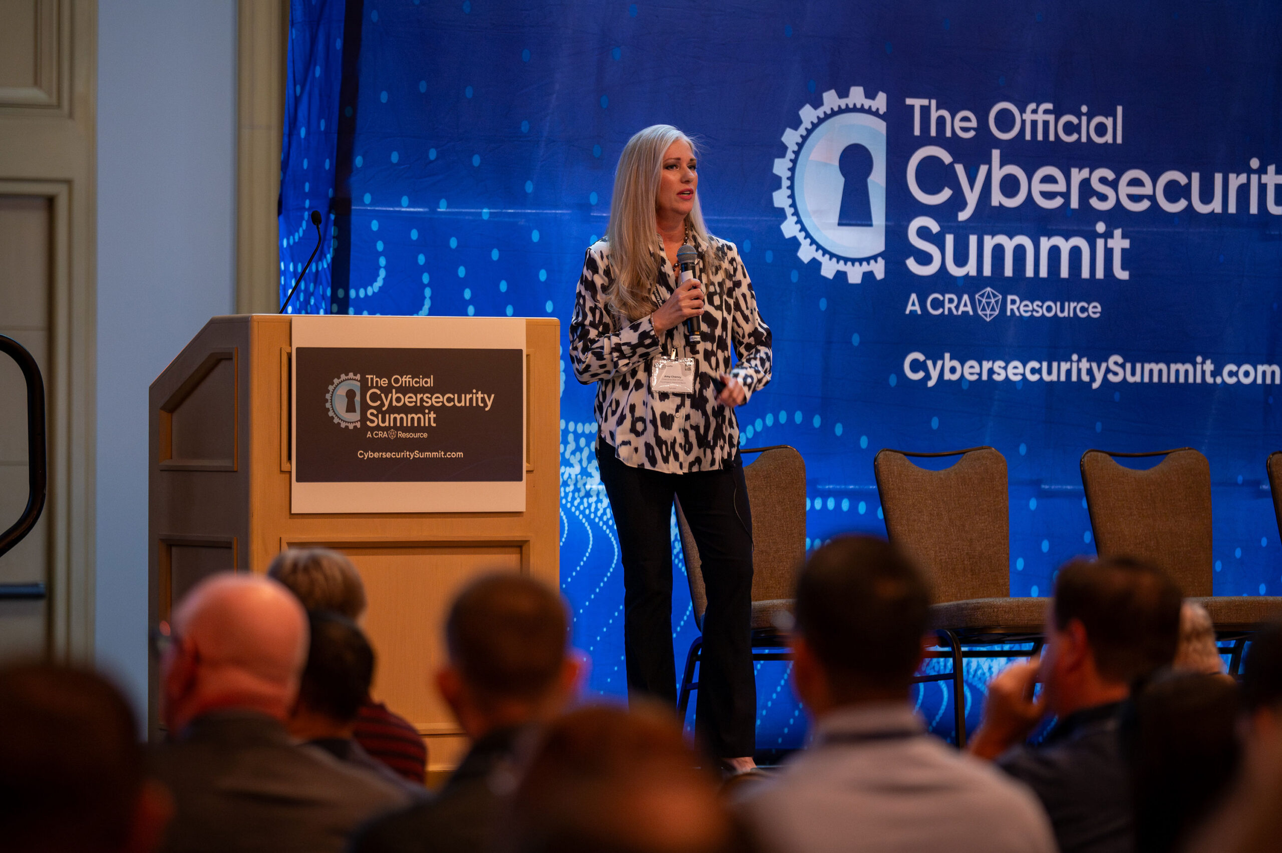 Keynote speaker on the Cybersecurity Summit stage